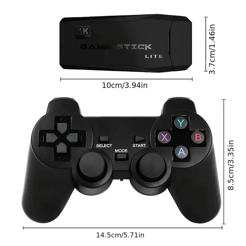 Video Game Console 2.4G Double Wireless Controller 4K HDMI for PS1/SFC/NES TV & PC 20000 Games 64GB Retro Children's Christmas