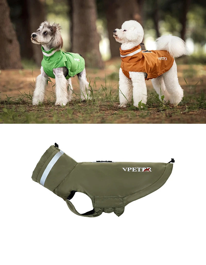 Teddy Schnauzer Dog Raincoat With Anti Adhesive Velcro And Reflective Strape Pet Outdoor Small Medium Hoodie Pets Raincoat
