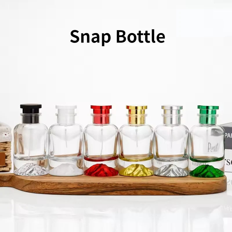 1pc 30ml 50ml 100ml Empty Perfume Bottle Clear Glass Round Snap Thick Bottom Mist Spray Atomizer Refill Bottles