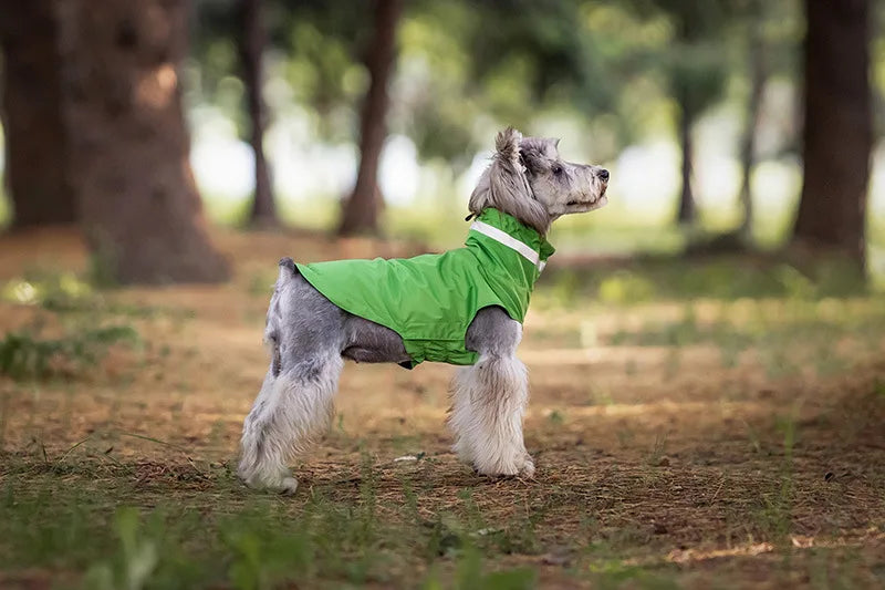 Teddy Schnauzer Dog Raincoat With Anti Adhesive Velcro And Reflective Strape Pet Outdoor Small Medium Hoodie Pets Raincoat