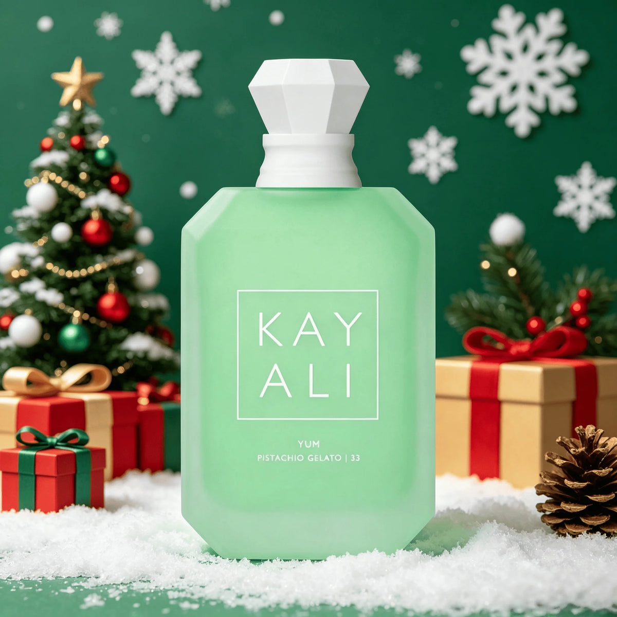 Kayali Yum Pistachio Gelato 33 Eau De Parfum Long Lasting Fragrance Women Perfume Christmas Gift Box Luxury Green Perfume Bottle Holiday Present for Ladies