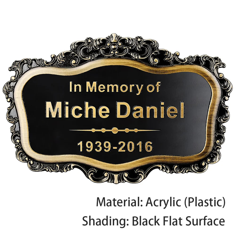 Personalized Memorial Plaque, Customized Engraved, Loved Ones Lost for Human or Pets Dog Cat Grave Markers, Remembaling Plaques