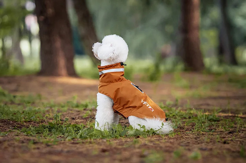 Teddy Schnauzer Dog Raincoat With Anti Adhesive Velcro And Reflective Strape Pet Outdoor Small Medium Hoodie Pets Raincoat
