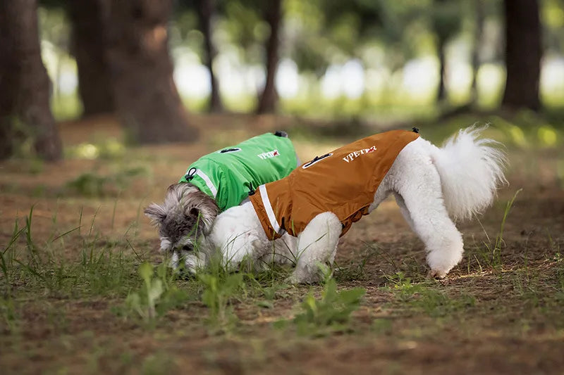 Teddy Schnauzer Dog Raincoat With Anti Adhesive Velcro And Reflective Strape Pet Outdoor Small Medium Hoodie Pets Raincoat