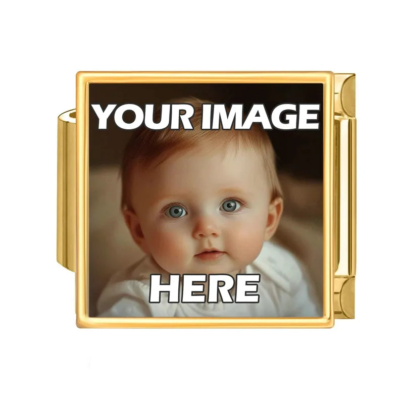 1PCS Photo Pictures Personalized Customized Italian Charms Link Fit 9mm Stainless Steel Bracelets Family Pets Image Custom Gifts