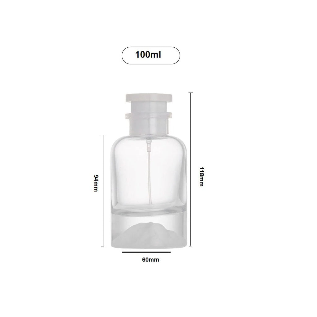 1pc 30ml 50ml 100ml Empty Perfume Bottle Clear Glass Round Snap Thick Bottom Mist Spray Atomizer Refill Bottles