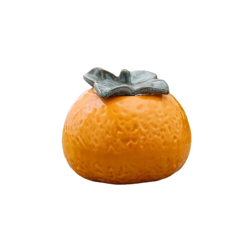 Creative Pumpkin Fruit Shape Ceramic Storage Jar Cosmetics Perfume Sealed Jar Kitchen Food Seasoning Tank Storage Box Home Decor
