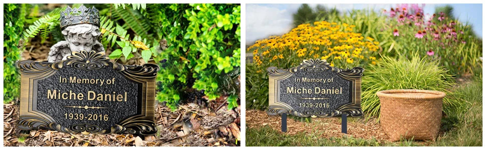 Personalized Memorial Plaque, Customized Engraved, Loved Ones Lost for Human or Pets Dog Cat Grave Markers, Remembaling Plaques