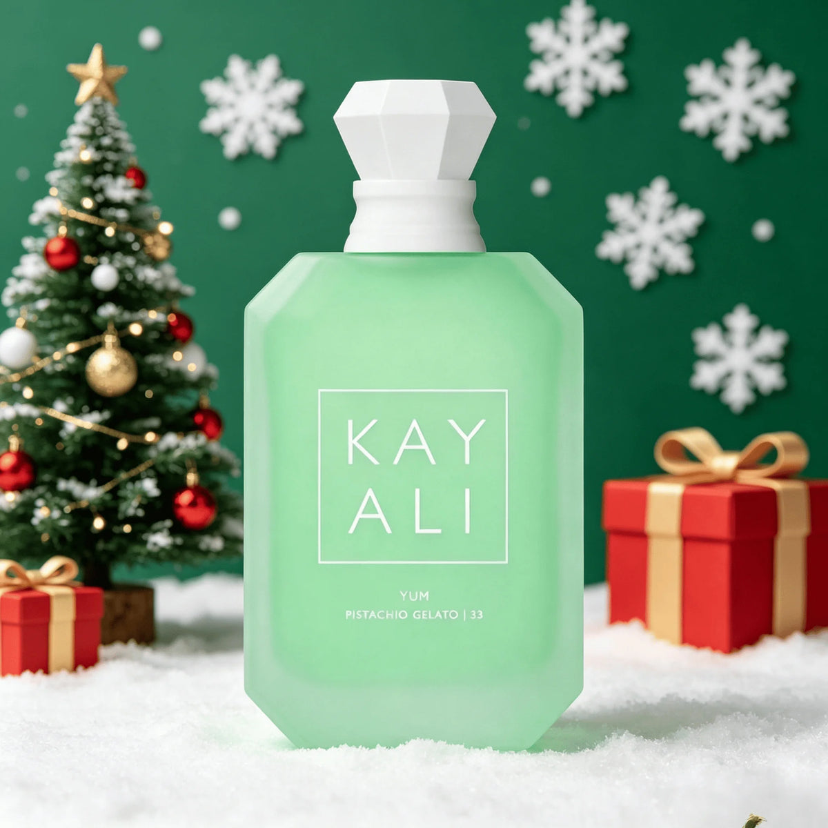 Kayali Yum Pistachio Gelato 33 Eau De Parfum Long Lasting Fragrance Women Perfume Christmas Gift Box Luxury Green Perfume Bottle Holiday Present for Ladies