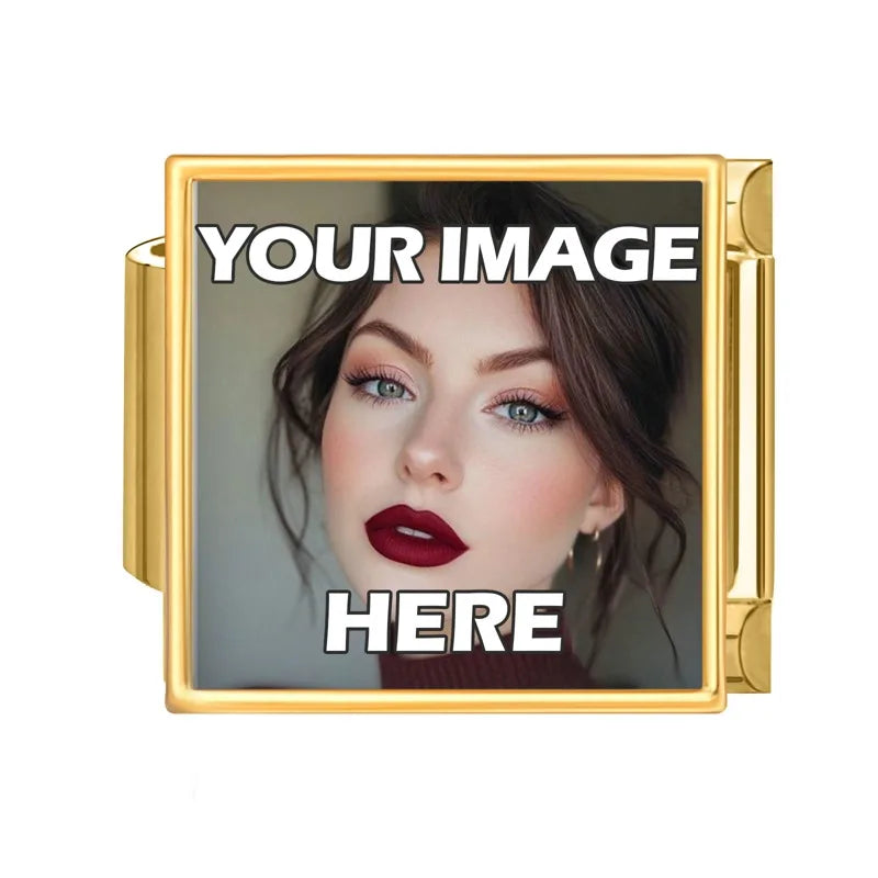 1PCS Photo Pictures Personalized Customized Italian Charms Link Fit 9mm Stainless Steel Bracelets Family Pets Image Custom Gifts