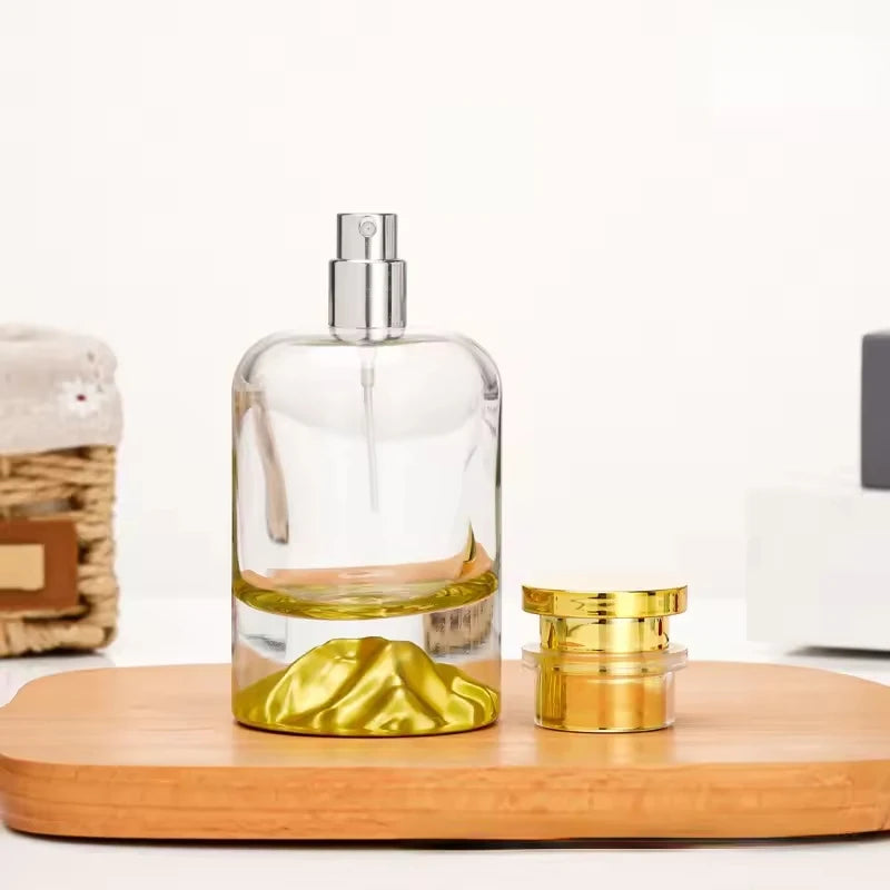 1pc 30ml 50ml 100ml Empty Perfume Bottle Clear Glass Round Snap Thick Bottom Mist Spray Atomizer Refill Bottles