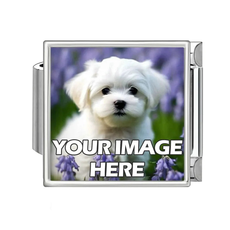 1PCS Photo Pictures Personalized Customized Italian Charms Link Fit 9mm Stainless Steel Bracelets Family Pets Image Custom Gifts