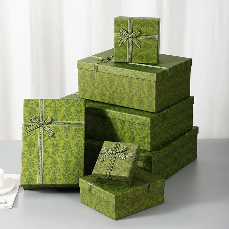 Gift Box with Lid Rigid Paper Packaging Box for Jewelry Perfume Cosmetics Clothing Wedding Gift Storage Box Retail Packaging Box