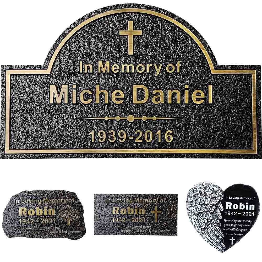 Personalized Memorial Plaque, Customized Engraved, Loved Ones Lost for Human or Pets Dog Cat Grave Markers, Remembaling Plaques