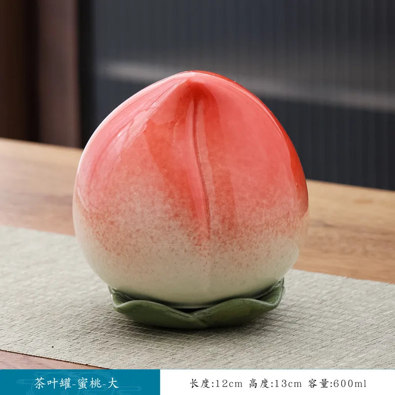 Creative Pumpkin Fruit Shape Ceramic Storage Jar Cosmetics Perfume Sealed Jar Kitchen Food Seasoning Tank Storage Box Home Decor