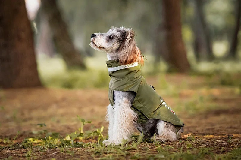 Teddy Schnauzer Dog Raincoat With Anti Adhesive Velcro And Reflective Strape Pet Outdoor Small Medium Hoodie Pets Raincoat