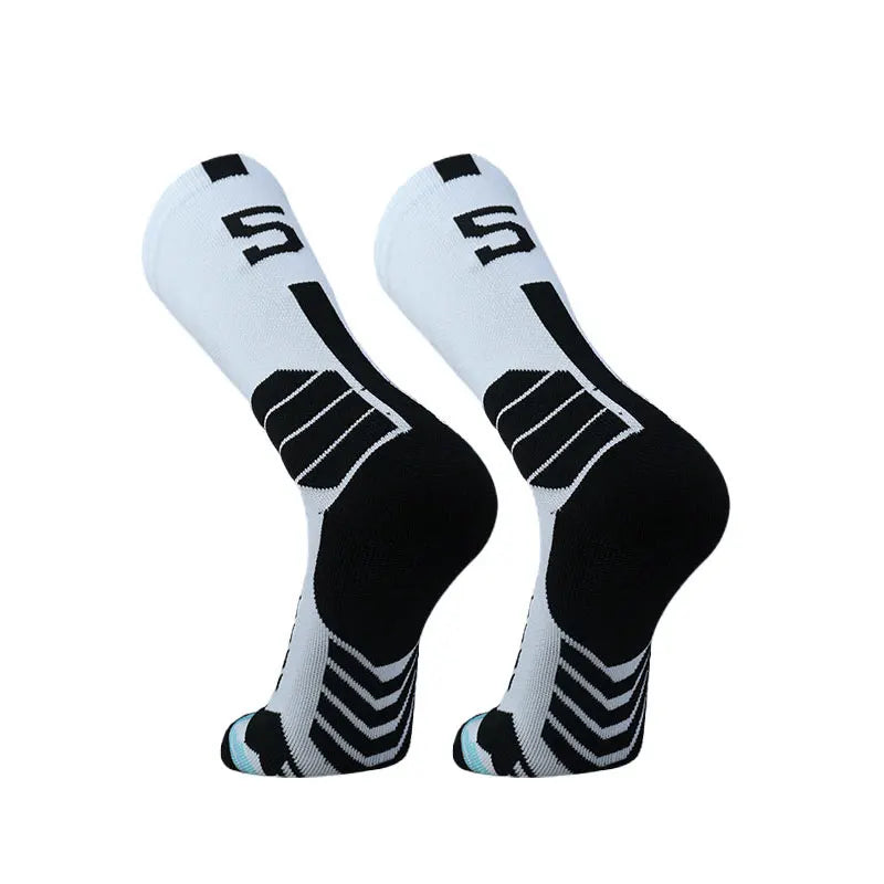 High Quality Elite Basketball Socks Compression Men's Cycling Socks With Number Adults Towel Bottom Outdoor Sports Socks Unisex