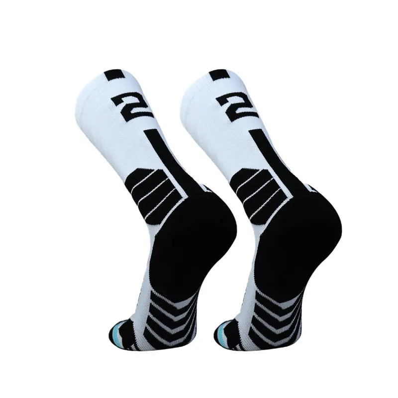 High Quality Elite Basketball Socks Compression Men's Cycling Socks With Number Adults Towel Bottom Outdoor Sports Socks Unisex