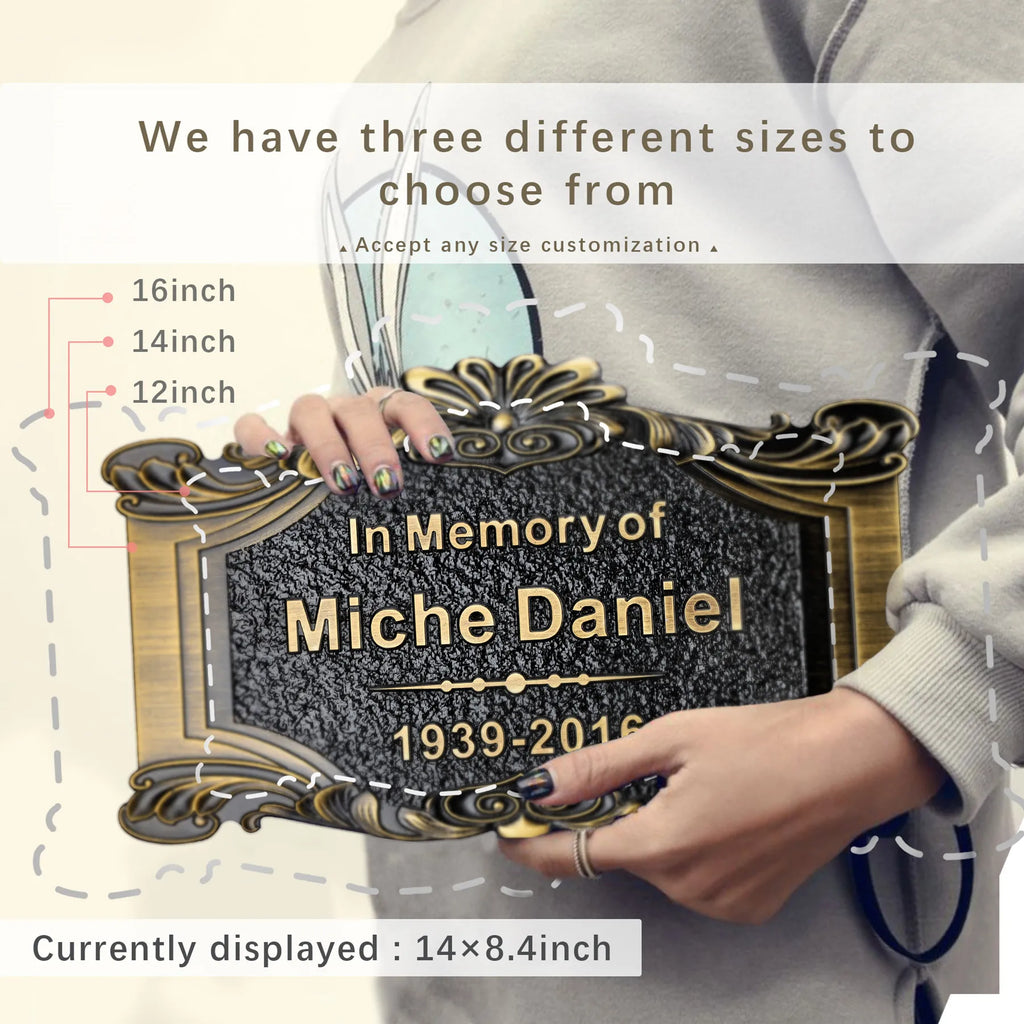 Personalized Memorial Plaque, Customized Engraved, Loved Ones Lost for Human or Pets Dog Cat Grave Markers, Remembaling Plaques