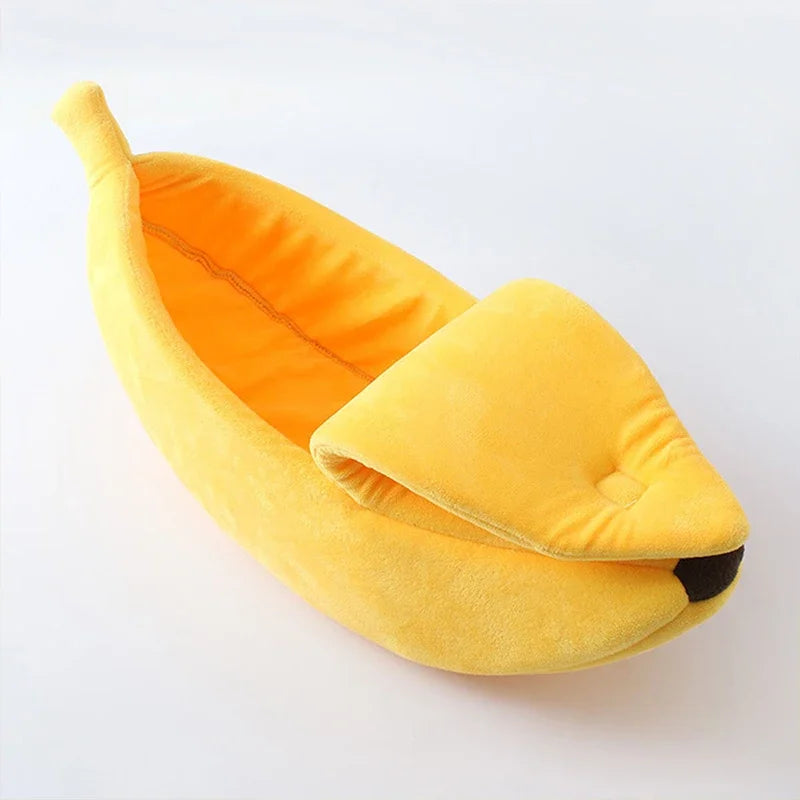 Yellow Banana Cat Dog Bed Cute Puppy Pad Kennel Warm Soft Pet For Cats Supplies Kitten Rabbit House Pets Cats Supplies