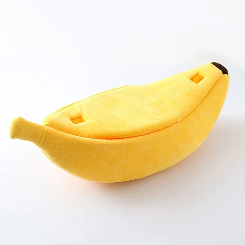 Yellow Banana Cat Dog Bed Cute Puppy Pad Kennel Warm Soft Pet For Cats Supplies Kitten Rabbit House Pets Cats Supplies