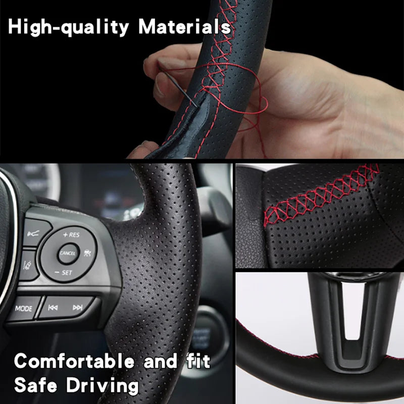Custom Car Steering Wheel Braid Cover Soft 100% Fit For Audi A3 (8V) A4 (B9) Avant A5 (F5) A1 (8X) Car Products Steering Wrap