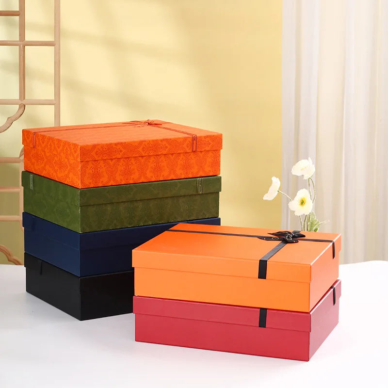 Gift Box with Lid Rigid Paper Packaging Box for Jewelry Perfume Cosmetics Clothing Wedding Gift Storage Box Retail Packaging Box