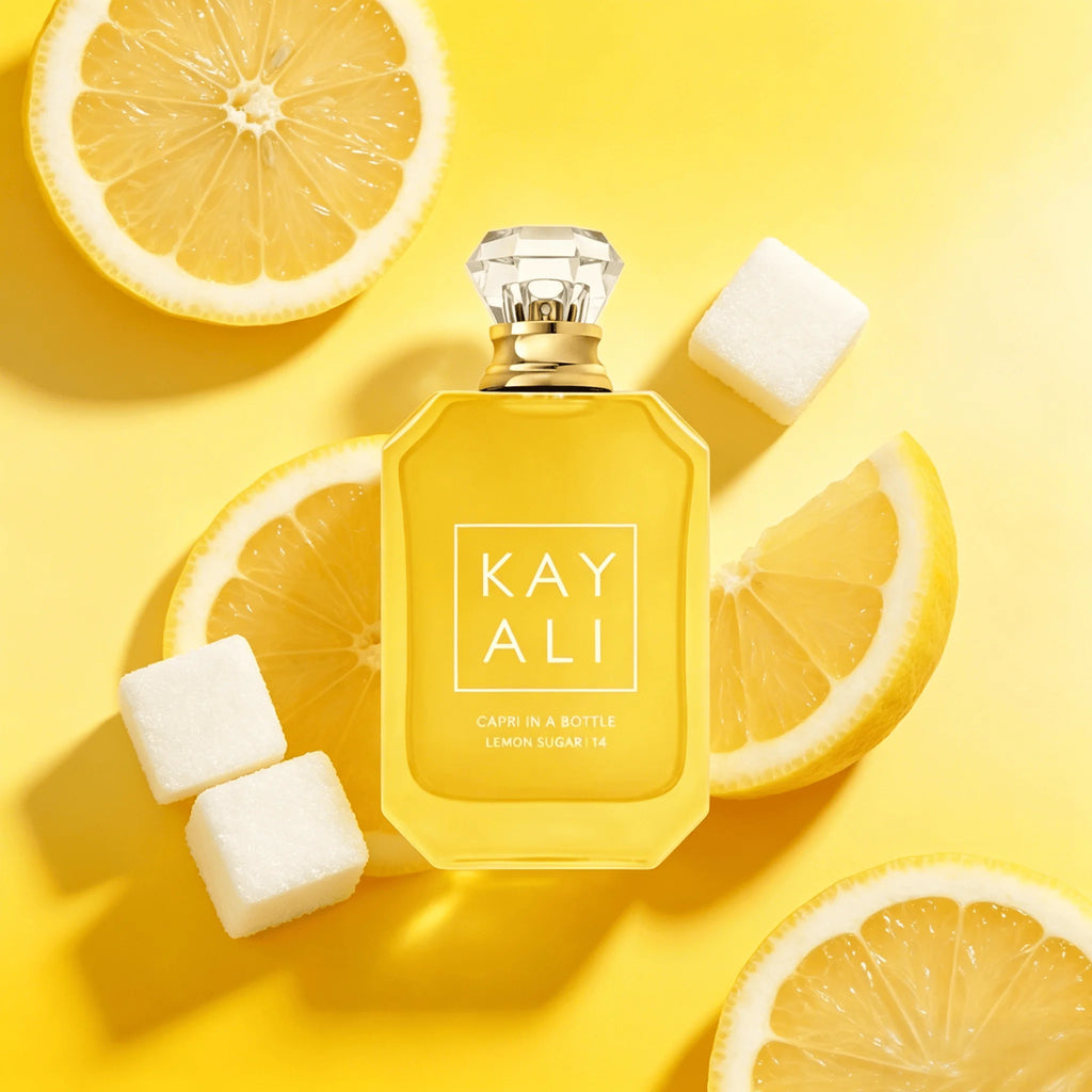 Luxury Kayali  (14)  Capri In A Bottle Lemon Sugar  EDP Perfume for Women Fresh Sweet Lemon Citrus Aroma Long Lasting Fragrance Golden Glass Perfume Bottle Daily Summer Present