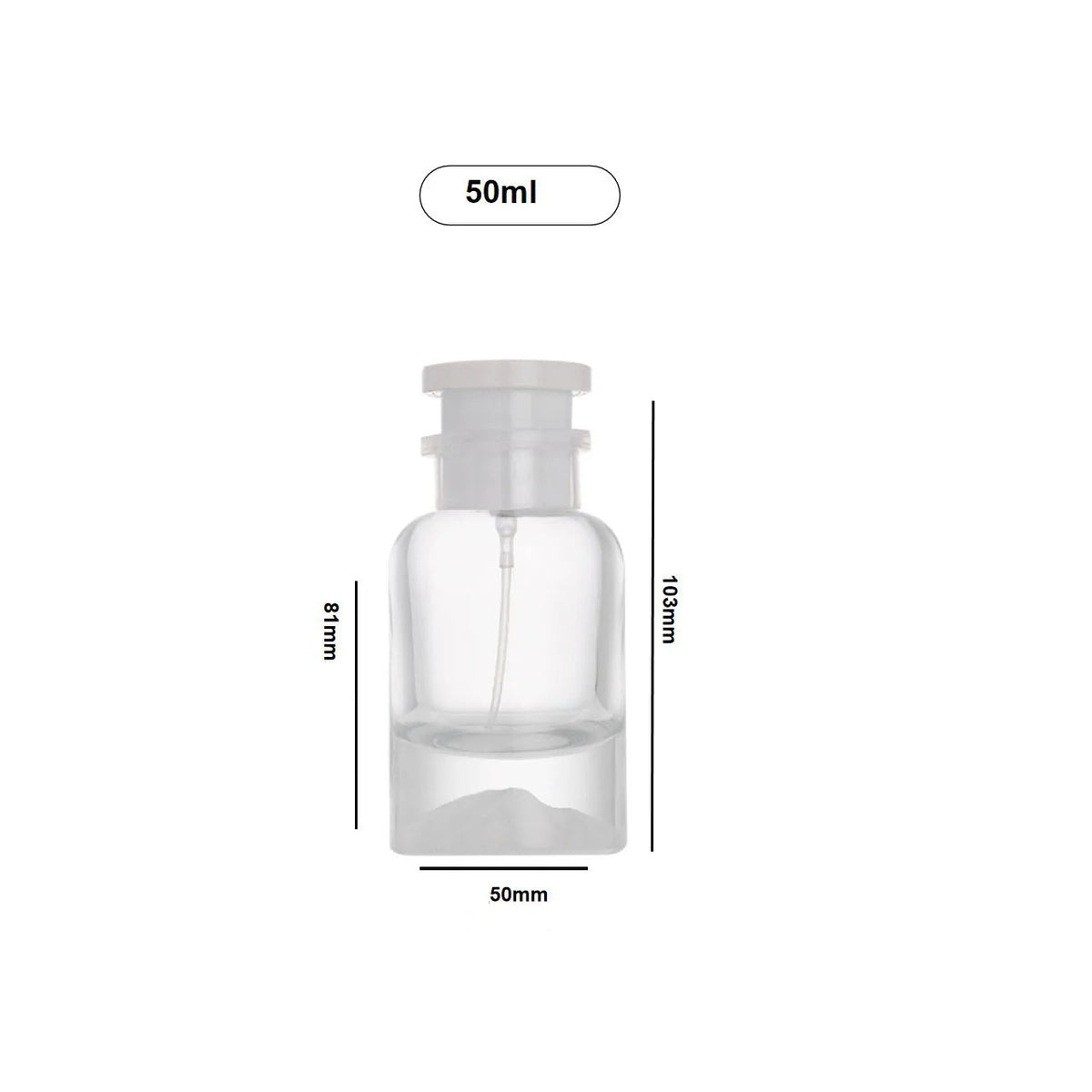 1pc 30ml 50ml 100ml Empty Perfume Bottle Clear Glass Round Snap Thick Bottom Mist Spray Atomizer Refill Bottles