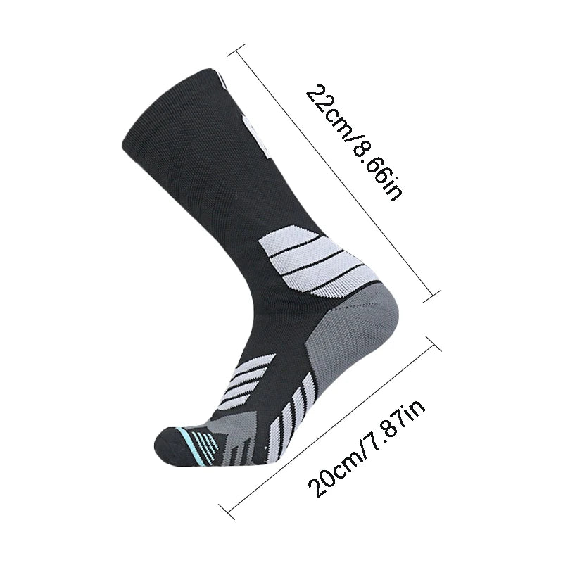 High Quality Elite Basketball Socks Compression Men's Cycling Socks With Number Adults Towel Bottom Outdoor Sports Socks Unisex