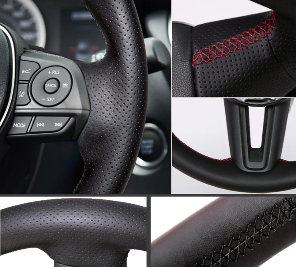 Custom Car Steering Wheel Braid Cover Soft 100% Fit For Audi A3 (8V) A4 (B9) Avant A5 (F5) A1 (8X) Car Products Steering Wrap