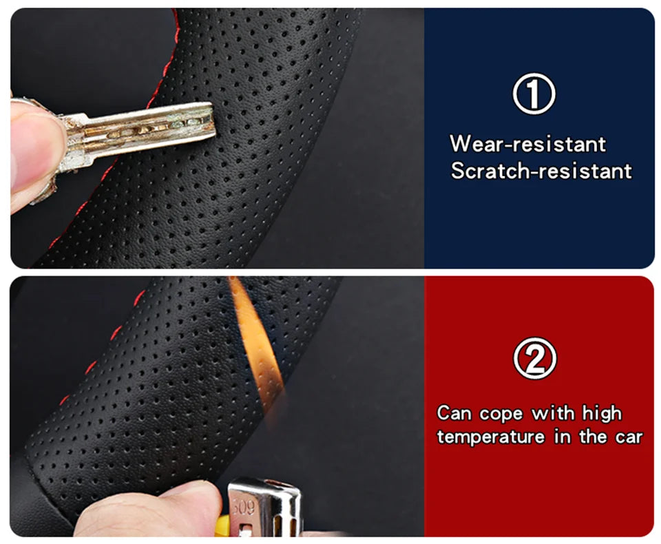 Custom Car Steering Wheel Braid Cover Soft 100% Fit For Audi A3 (8V) A4 (B9) Avant A5 (F5) A1 (8X) Car Products Steering Wrap