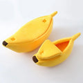 Yellow Banana Cat Dog Bed Cute Puppy Pad Kennel Warm Soft Pet For Cats Supplies Kitten Rabbit House Pets Cats Supplies