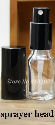 2/10pcs 5/10/15/20/30/50/100ml Empty Clear/Amber Glass Essential Oil Perfume Bottle with Sprayer/lotion Pump Glass Spray Bottle