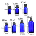 12Pcs Empty 5/10/15/20/30ml Amber Glass Essential Oils Drops Bottles with Orifice Reducer Tips DIY Supplies Tool Perfume Vials