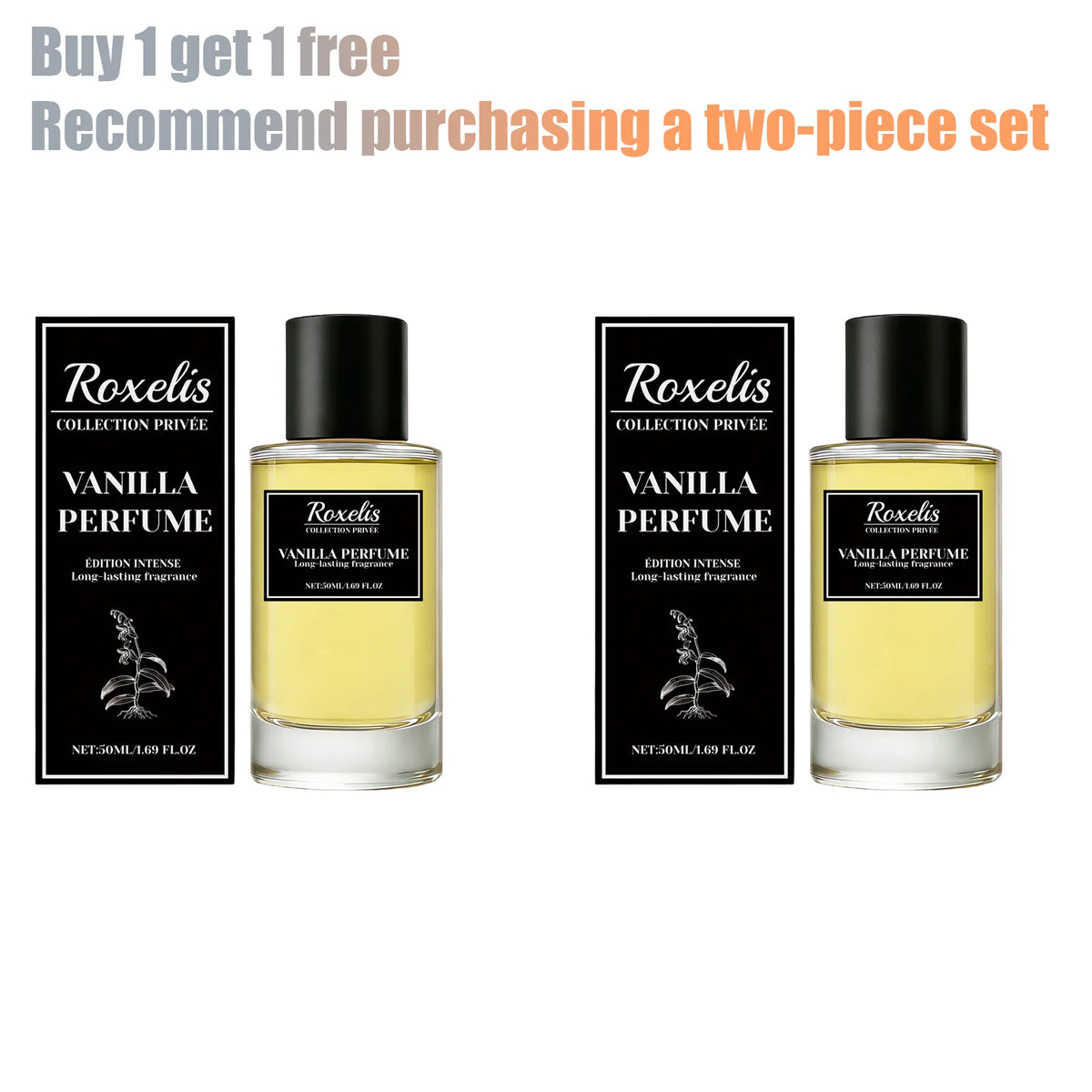 Roxelis soft vanilla light fragrance, long-lasting fragrance naturally lingers, emitting a gentle and skin friendly aroma