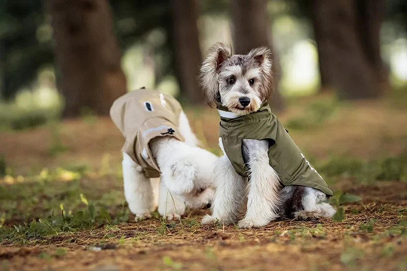 Teddy Schnauzer Dog Raincoat With Anti Adhesive Velcro And Reflective Strape Pet Outdoor Small Medium Hoodie Pets Raincoat