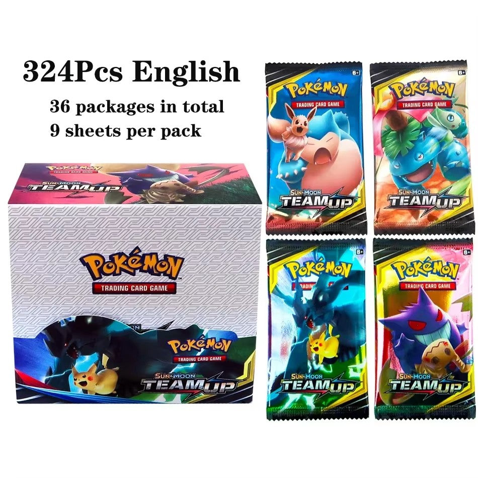 Latest 324 Pok é mon cards/set Evolution Sky TEAM UP Darkness Ablaze SUN MOON Evolution English Booster Battle Trading Card