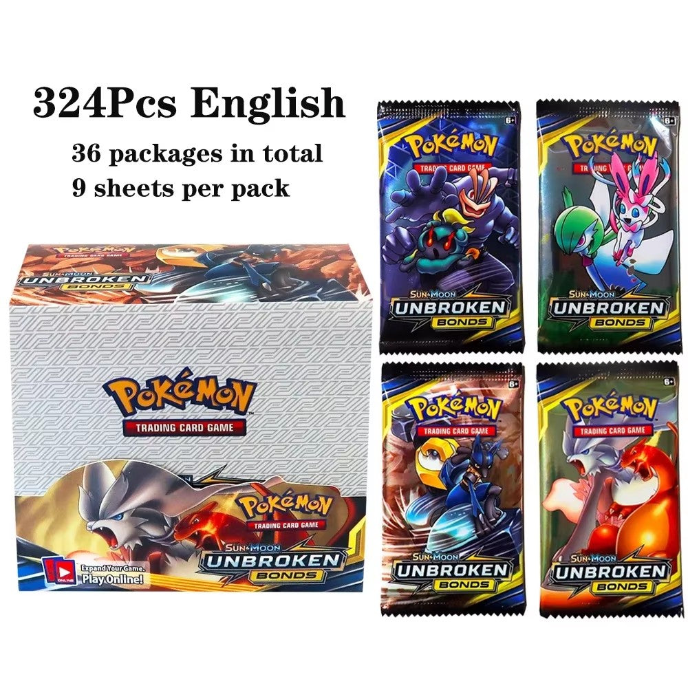 Latest 324 Pok é mon cards/set Evolution Sky TEAM UP Darkness Ablaze SUN MOON Evolution English Booster Battle Trading Card