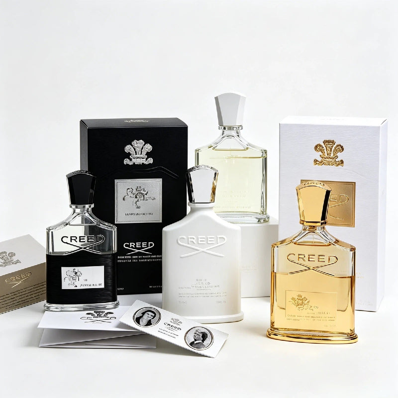 Aventus Legendary Men's Fragrance, Silver Mountain Water Men's Perfume, Royal Oud, and Original Vetiver Women's Perfume