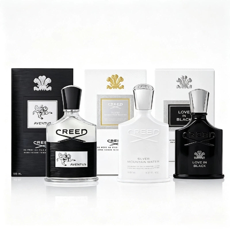Aventus Legendary Men's Fragrance, Silver Mountain Water Men's Perfume, Royal Oud, and Original Vetiver Women's Perfume